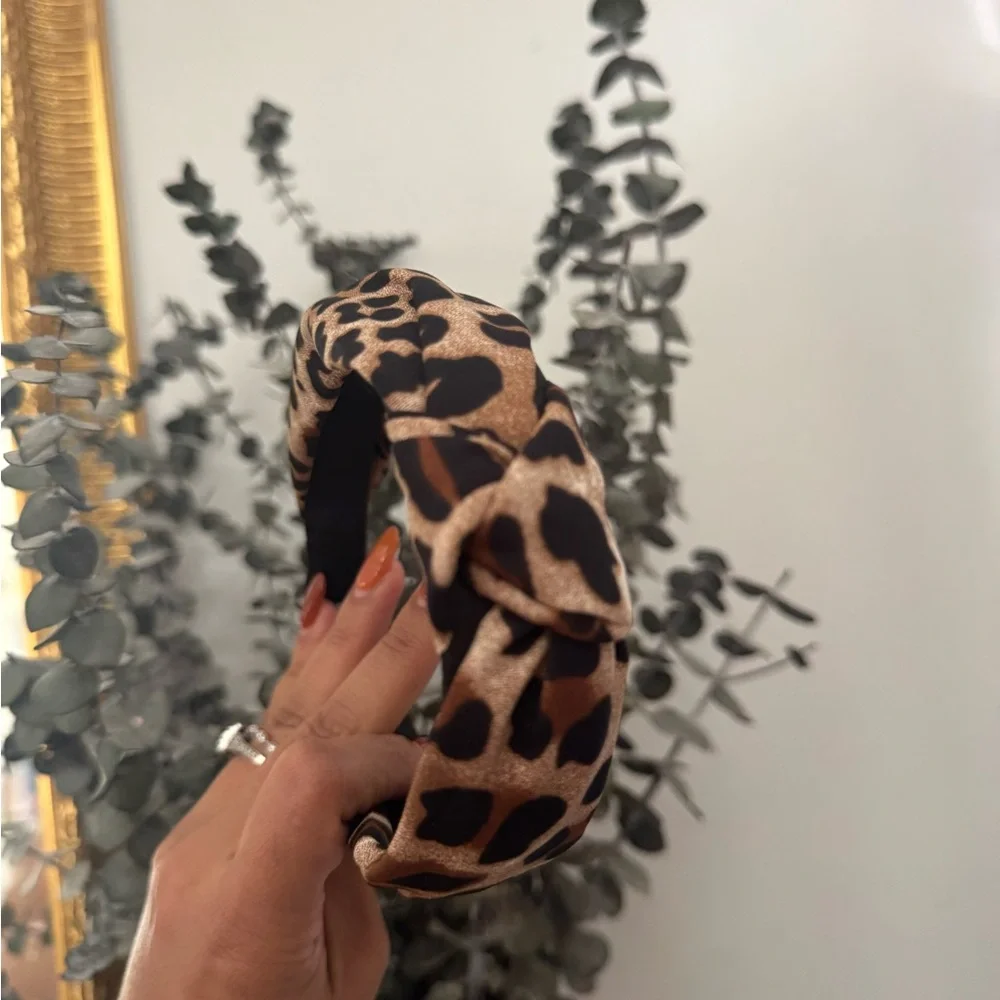 Leopard Print Knotted Padded Headband | Animal Print Hair Accessory | Boutique